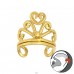 Golden Crown - 925 Sterling Silver Ear Cuffs And Ear Pins A4S42149