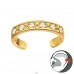 White Zirconias in line - 925 Sterling Silver Ear Cuffs And Ear Pins A4S42255