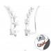 Seven Stars aligned - 925 Sterling Silver Ear Cuffs And Ear Pins A4S43359