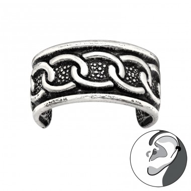 Chain - 925 Sterling Silver Ear Cuffs and Ear pins A4S43587