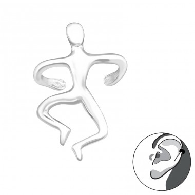 Person hugging ear - 925 Sterling Silver Ear Cuffs And Ear Pins A4S43644