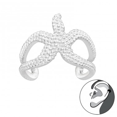 Starfish - 925 Sterling Silver Ear Cuffs and Ear pins A4S43850