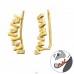 Aranyozott jenga torony  - 925 Ezüst Fülbevaló Egy Fülre A4S43858