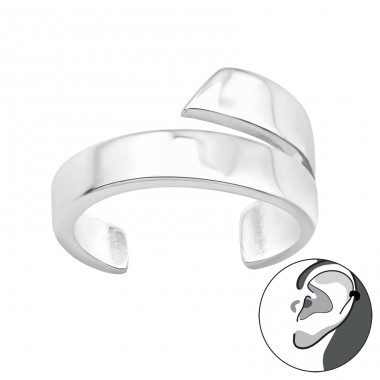 Plain polished earcuff - 925 Sterling Silver Ear Cuffs And Ear Pins A4S44200