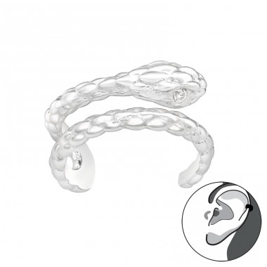 Snake - 925 Sterling Silver Ear Cuffs and Ear pins A4S44204