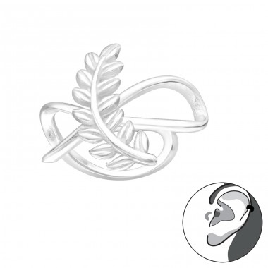 Leaf - 925 Sterling Silver Ear Cuffs and Ear pins A4S44618