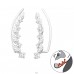 Frunze cu zirconiu - Argint 925 Cercei Tip Ear Cuffs A4S44619