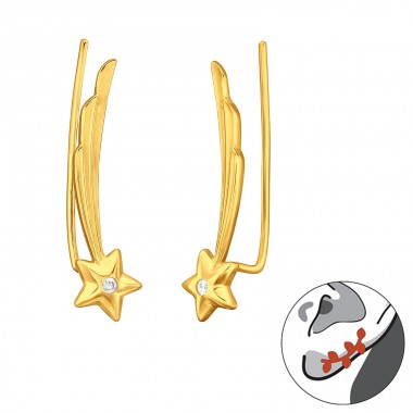 Northern Star - 925 Sterling Silver Ear Cuffs and Ear pins A4S44623