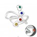 Inimi cu cristale multicolore - Argint 925 Cercei Tip Ear Cuffs A4S44893