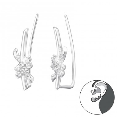 Knot - 925 Sterling Silver Ear Cuffs and Ear pins A4S44983