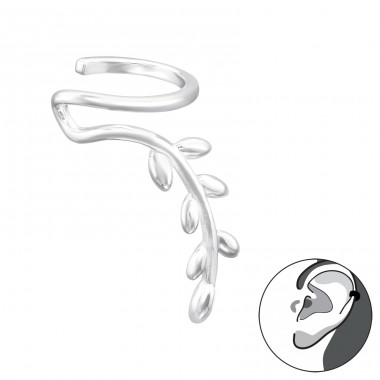 Leaf ear decoration - 925 Sterling Silver Ear Cuffs And Ear Pins A4S44988