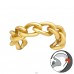 Golden earchuf in Chain shape - 925 Sterling Silver Ear Cuffs And Ear Pins A4S45118