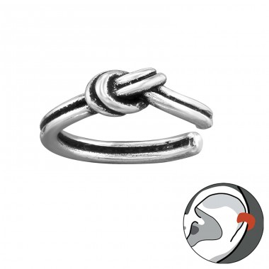 Einzelohrknoten – Einzelohrringe aus 925er Sterlingsilber A4S46263