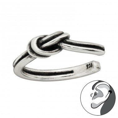 Knot earcuff - 925 Sterling Silver Ear Cuffs And Ear Climbers A4S46263