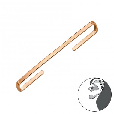 Rose gold  ear clip - 925 Sterling Silver Ear Cuffs And Ear Climbers A4S49217