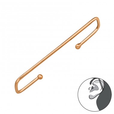 Rose gold Ohrclip - 925Er Silber Ohrklemme Und Ohrkletterer A4S49221