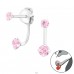 Hanging Round - 925 Sterling Silver Double-sided Ear Studs A4S18874