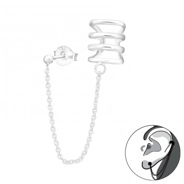 Lantisor atarnat - Argint 925 Cercei Tip Ear Cuffs A4S41606