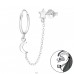 Mesiac a hviezda s retiazkou - Šperkové Striebro 925 Obojstranné Náušnice A4S49921