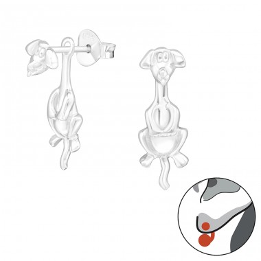 Câine - Argint 925 Ear Jackets & Connector Earrings (PRS) A4S24268