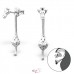 Giraffe - 925er Silber Ear Jackets & Connector Earrings (PRS) A4S24272