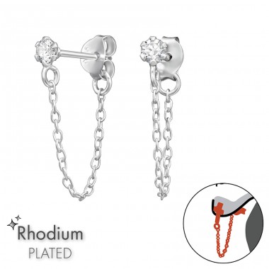 Zirconiu rotund 3mm - Argint 925 Două Fețe A4S49738