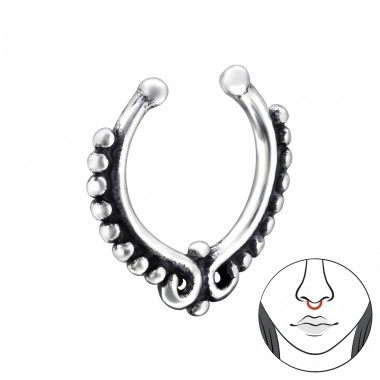 Strieborné Vzory - Striebro 925 Piercing do nosa A4S28388