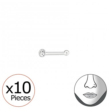 Strieborné Koliesko - Striebro 925 Piercing do nosa A4S28678