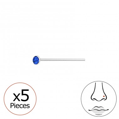 5 db Silver 1.5Mm Orr Csapok - 925 Ezüst Orrpiercing A4S31484