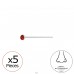 5 Stk. Silberne 1,5 mm  Nasenpiercing - 925Er Silber Nasenpiercing Silber A4S31484