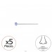 5 pcs fine silver nose piercing 1.2 mm - 925 Sterling Silver Nose Silver Piercing A4S33451