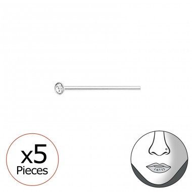 1,2 mm - Striebro 925 Piercing do nosa A4S33451