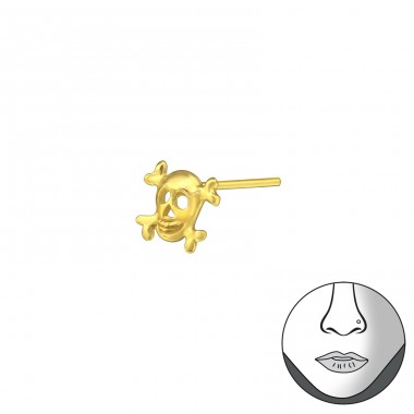 Lebka - Striebro 925 Piercing do nosa A4S33471