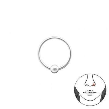 Rotund 8mm - Argint 925 Piercing-Uri Nas A4S34605