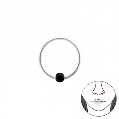 9mm Rotund - Argint 925 Piercing pentru nas A4S34606