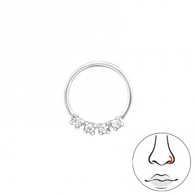 10mm - 925 Sterling Silver Nose Piercing and Septum A4S34609