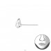 Pear Bend To Fit Nose Studs - 925 Sterling Silver Nose Piercing A4S34795