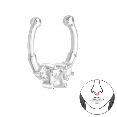 Geometric - 925 Sterling Silver Nose Piercing A4S39433