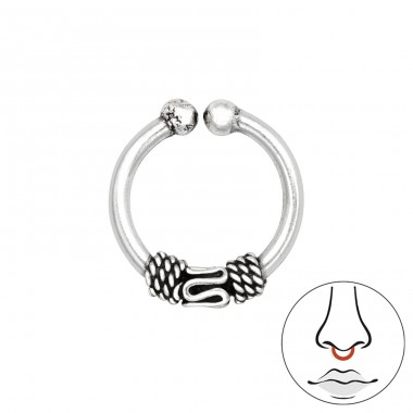 Bali nr.4 septum - Šperkovní Stříbro 925 Piercing Do Nosu A4S42557