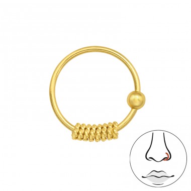 Golden Bali - 925 Sterling Silver Nose Silver Piercing A4S42563