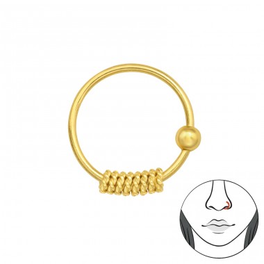 Golden Bali - 925 Sterling Silver Nose Silver Piercing A4S42563