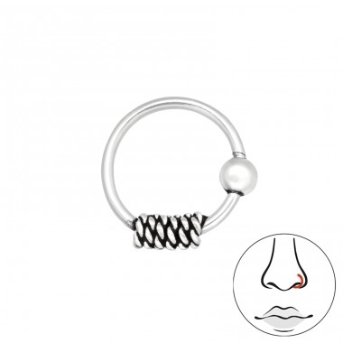 Oxidované bali  - Šperkovní Stříbro 925 Piercing Do Nosu A4S42564