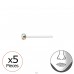 Okrúhly 1 mm - Šperkové Striebro 925 Piercing Do Nosa A4S42635