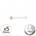 Okrúhly 1 mm - Šperkové Striebro 925 Piercing Do Nosa A4S42882