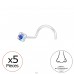 5 pcs Round 2mm - 925 Sterling Silver Nose Silver Piercing A4S48029