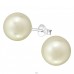 Round - 925 Sterling Silver Ear Studs with Pearls A4S14650