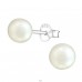 Round - 925 Sterling Silver Ear Studs with Pearls A4S15832