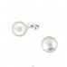 Round - 925 Sterling Silver Ear Studs with Pearls A4S17950