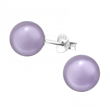 Silbernes Rad - 925er Silber Ohrstecker mit Perlen A4S21880