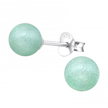 Round - 925 Sterling Silver Ear Studs with Pearls A4S27548
